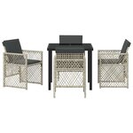 vidaXL Ensemble de salle à manger pour jardin 5 Pièces Gris clair