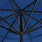 vidaXL Parasol de jardin avec mât en aluminium 600 cm bleu azuré