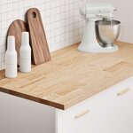 vidaXL Plan de travail de cuisine bois de chêne massif rectangulaire