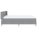 vidaXL Lit à ressorts avec tête de lit Gris clair 200 x 180 cm tissu
