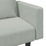 vidaXL Ensemble de canapés 2 Pièces avec coussins gris clair velours