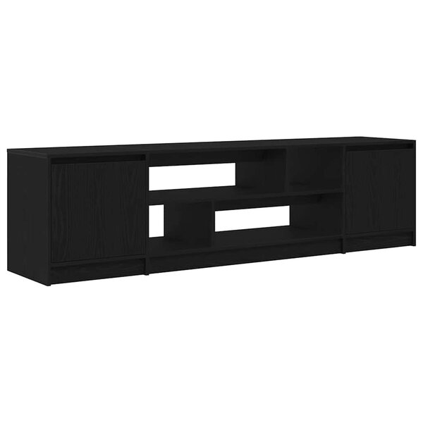 vidaXL Meuble TV chêne noir 188 5x41x50 cm bois d'ingénierie