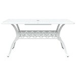 vidaXL Ensemble de salle à manger de jardin 5 pièces en aluminium coulé blanc