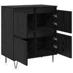 vidaXL Buffets 3 Pièces Chêne noir