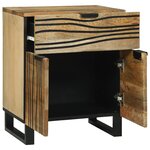 vidaXL Cabinet de chevet 50x33x60 cm Bois massif de manguier