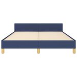 vidaXL Cadre de lit avec tête de lit sans matelas bleu 140x190cm tissu