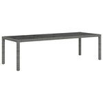 vidaXL Ensemble à manger d'extérieur 9Pièces coussins Résine tressée Gris