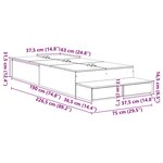 vidaXL Cadre de lit de rangement Blanc 75x190 cm