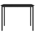 vidaXL table Chêne noir 100 x 50 x 76 5 cm Bois d'ingénierie et acier