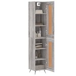 vidaXL Buffet haut Sonoma gris 34 5x34x180 cm Bois d'ingénierie