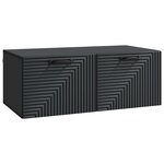 vidaXL Meuble TV mural Noir 78 5 x 41 x 30 cm Bois d'ingénierie