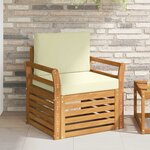 vidaXL Canapé d’extérieur Bois d'acacia massif et polyester Naturel