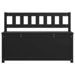vidaXL Banc Noir 110x41x76 5 cm Bois de pin massif