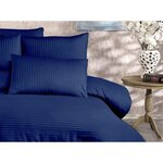 Parure de lit - housse de couette 220 x 240 + 2 taies d'oreiller 60 x 60 70 polyester - Bleu