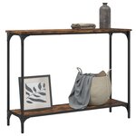vidaXL Table console chêne fumé 101x30 5x75 cm bois d'ingénierie
