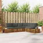 vidaXL 6 pc Ensemble de canapés d'extérieur Naturel et Anthracite