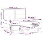 vidaXL Sommier à lattes de lit avec matelas Blanc 160x200cm Similicuir