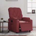 vidaXL Fauteuil inclinable électrique Rouge bordeaux Similicuir