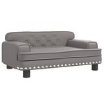 vidaXL Canapé pour enfants gris 70x45x30 cm similicuir