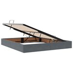 vidaXL Lit de Rangement avec matelas Gris foncé 160 x 200 cm Velours