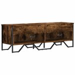 vidaXL Meuble TV chêne fumé 122x34x41 cm bois d'ingénierie