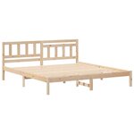 vidaXL Cadre de lit Marron 200 x 200 cm Bois massif en pin