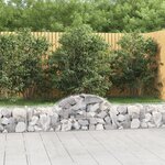 vidaXL Paniers à gabions arqués 3 Pièces 200x30x40/60 cm Fer galvanisé