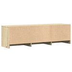 vidaXL Meuble TV avec LED Sonoma 140 x 34 x 40 cm Bois d'ingénierie