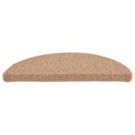 vidaXL Tapis de marches d'escalier 15 Pièces Marron clair 65x21x4 cm