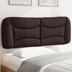 vidaXL Coussin de tête de lit Hvar marron foncé 140 cm tissu
