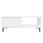 vidaXL Table basse blanc 90x60x35 cm bois d'ingénierie