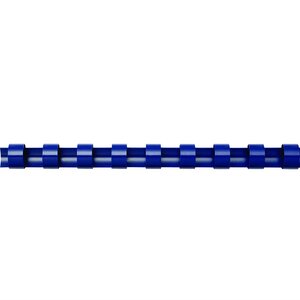 Baguettes de reliure plastiques  rondes  bleu  12mm paquet 100 FELLOWES