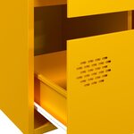 vidaXL Buffet haut jaune moutarde 68x39x101 5 cm acier