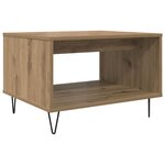 vidaXL Table basse chêne artisanal 60 x 50 x 40 cm Bois d'ingénierie