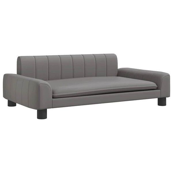vidaXL Canapé pour enfants gris 90x53x30 cm similicuir