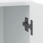 vidaXL Cabinet de chevet Blanc 43 x 34 5 x 50 cm Bois d'ingénierie
