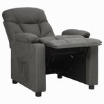 vidaXL Fauteuil inclinable Gris foncé Tissu
