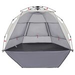 vidaXL Tente de plage 2 personnes gris libération rapide imperméable