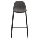 vidaXL Ensemble de bar 5 Pièces Tissu Gris foncé