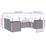 vidaXL Salon de jardin 6 Pièces avec coussins gris clair résine tressée
