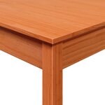 vidaXL Table à manger cire marron 55x55x75 cm bois massif de pin