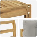 vidaXL Ensemble de canapés d'extérieur 7 pc Blanc et gris clair