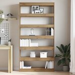 vidaXL Bibliothèque Chêne artisanal Bois massif 100 x 30 x 198 cm