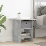 vidaXL Table de chevet Gris béton 41 x 40 x 45 cm Bois d'ingénierie