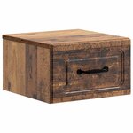 vidaXL Cabinet de chevet mural 2 pc Bois ancien 34 5 x 33 x 20 cm