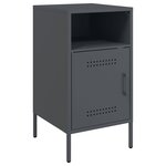 vidaXL Tables de chevet 2 Pièces anthracite 36x39x68 cm