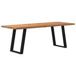 vidaXL Table à manger marron clair bois de chêne massif rectangulaire