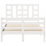 vidaXL Cadre de lit sans matelas blanc bois de pin massif