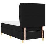 vidaXL Lit à ressorts avec matelas Noir 200 x 80 cm tissu