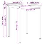vidaXL Table de bar Blanc 110 x 55 x 105 cm Bois de pin massif